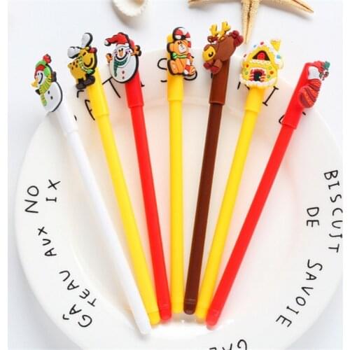 1 PCS New Cute Elk Christmas Series Gel Pen Student Stationery Novelty Gift School Material Office Supplies