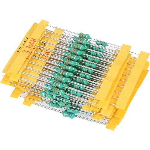 200Pcs φ0510 DIP Chromatic Ring Inductor Assortment Kit Set Tolerance ±10% Power 1W 20 Inductance