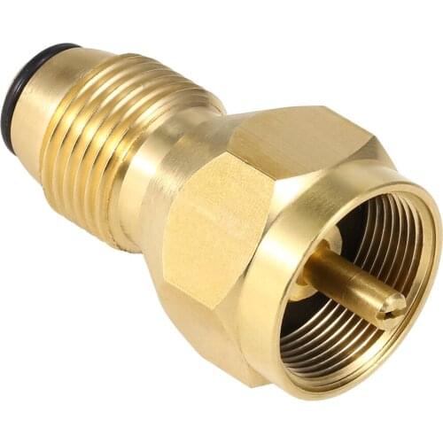 Safety POL Adapter Propane Refill Adapter Solid Brass Regulator LPG Canister Fill Coupler for 1LB Small Cylinders