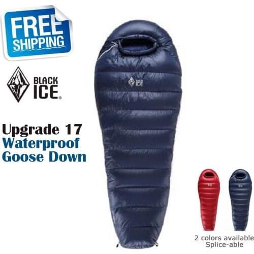 Blackice Upgrade G400 Mummy Splicing Single 75x190cm/80x205cm Light Waterproof Goose Down Sleeping Bag with Carrying Bag