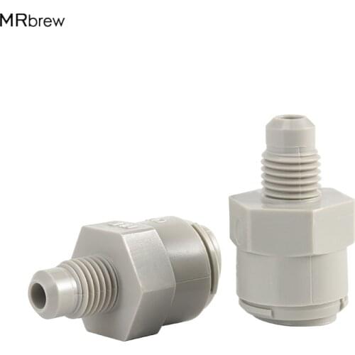 3/8" Quick Push Fitting For Beer Hose Keg Coupler Adaptor Pipe Push In Pneumatic Quick Joint Plastic Connector For Beer Hose