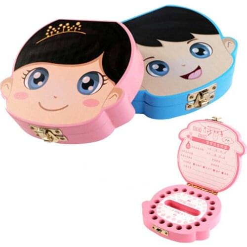 Baby Tooth Box Wooden Milk Teeth Organizer Storage Boys Girls Save Souvenir Case Creative Baby Tooth Organizer for Kids