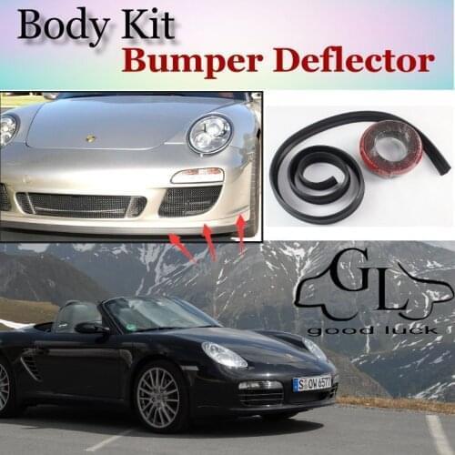 For Porsche Cayman 987 987C 981 981C Bumper Lip Lips / Car Lip Shop Spoiler For Car Tuning / TOPGEAR Body Kit + Strip