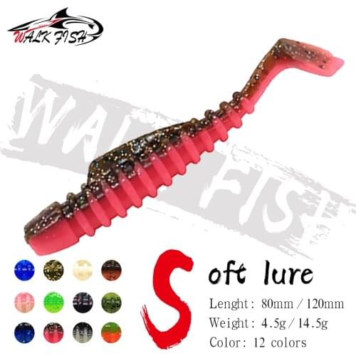 WALK FISH 80MM/12MM Easy Shiner Soft Lure Wobblers Fishing Lures Floating water Artificial Silicone Bait Carp Jigging Fishing