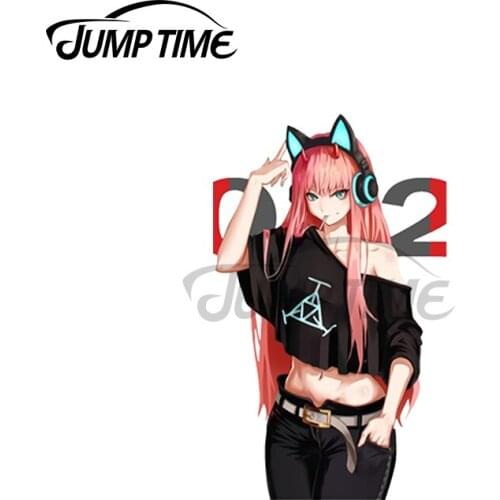 JumpTime 13 x 4cm 02 Anime Girl Funny Car Stickers Vinyl Car Sticker Waterproof Interesting Sun Protection Camper Window Decals