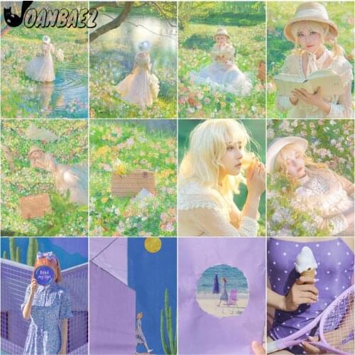 Beautiful Girl Diamond Painting Lawn 5D Diy Hand-Inlaid Cross-Stitch Embroidery Mosaic Kit Wall Decoration Craft Gift Design