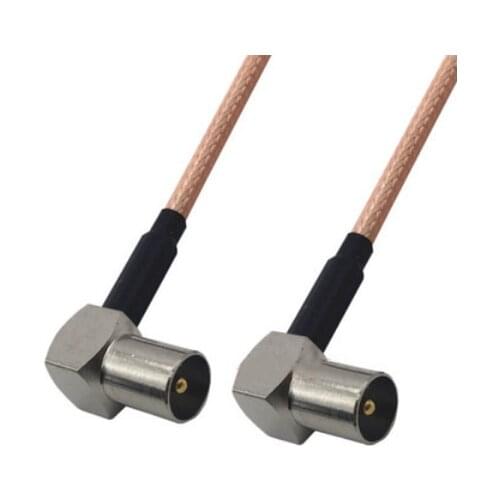 RG316 Cable TV Male Right angle To TV Male Plug Right angle Connector RF Coaxial adapter Extension Cable