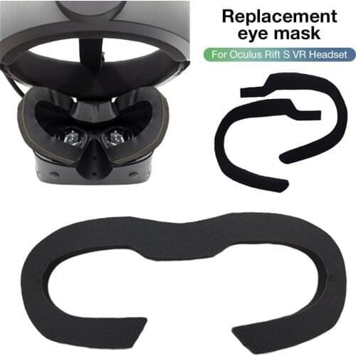 Comfortable Replacement Eye Mask Foam Pad Comfortable Leather Sponge Sweatproof Eye Mask For Oculus Rift S VR Headset