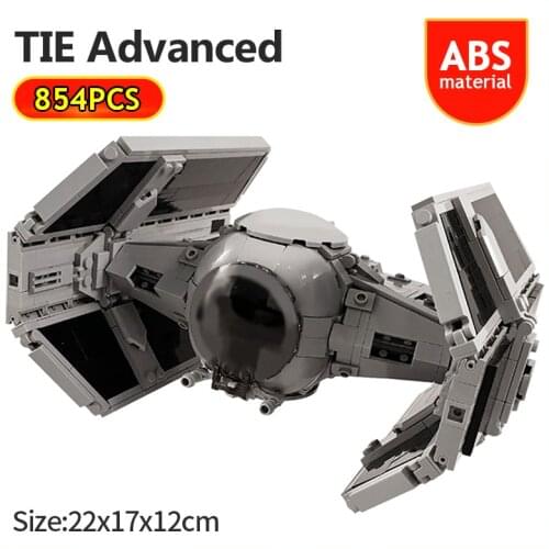 MOC Star Plan Wars Series Space Interceptor Fighter Model Building Blocks Bricks Creative Spaceship DIY Toys for Kids Xmas Gifts