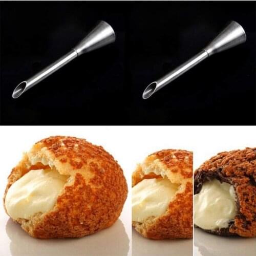 Kitchen Practical Stainless Steel Cake Cookies Puffs Mouth Nozzles Pastry Tips Decorating Kitchen Tool Stainless Steel 1/2Pcs