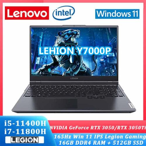 Lenovo Legion Y7000P 2021 15.6inch Gaming Laptop Intel i5-11400H/i7-11800H Geforce RTX 165Hz High Refresh Rate IPS Full Screen