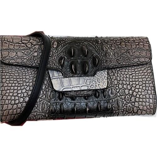 Fashion Zipper Crossbody Bags For Women Crocodile Pattern PU Leather Solid Shoulder Bag Female Handbags Purses Messenger bag