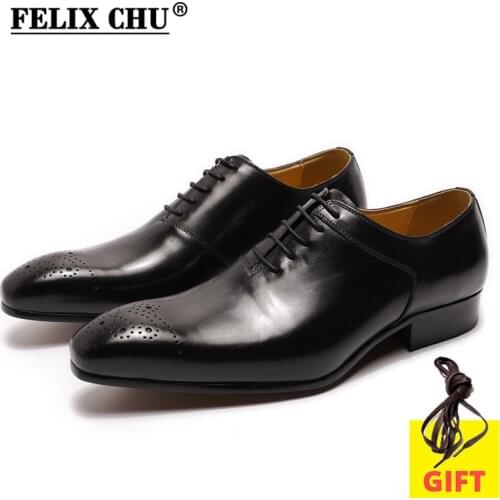 Men Genuine Leather Shoes Black Brown Mens Business Dress Luxury Wedding Office Lace Up Pointed Toe Shoes For Men Oxford Shoes