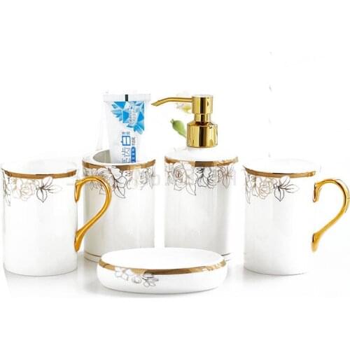 Bathroom Wash Cup set household mouthwash brush cup toothbrush bathroom five piece set