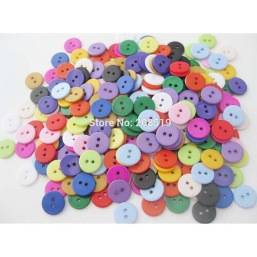 NB0016 1/2" Round doll Buttons 100pcs colorful DIY sewing Crafts button supplies