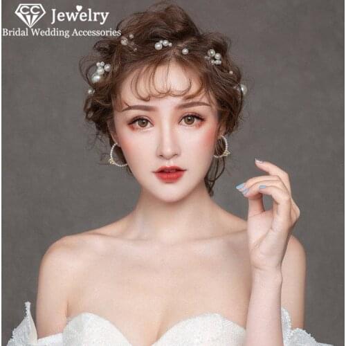 CC Hairbands Women Hair Accessories Wedding Hairwear Bridesmaids Headdress Engagement Jewelry 100% Handmade Headbands Pearl M179
