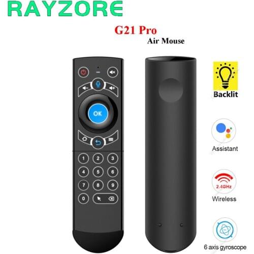 G21 PRO Air Mouse 2.4G Wireless Backlit Gyro IR Learning Voice Remote Control For Ugoos H96MAX Android TV Box