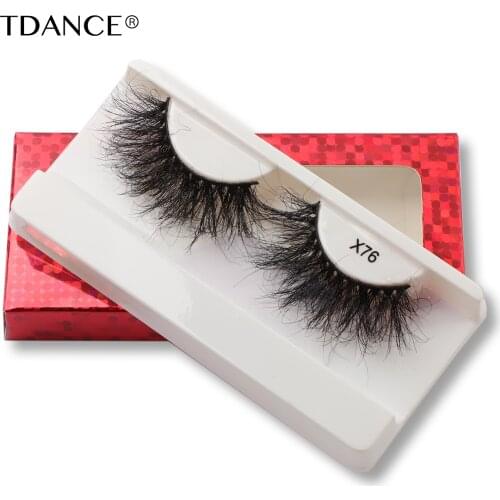 TDANCE 1 Pair Mink Eyelashes 25mm Lashes Fluffy 3d Mink Lashes Makeup Dramatic Long Natural Eyelash Faux Cils Maquilla Vendors