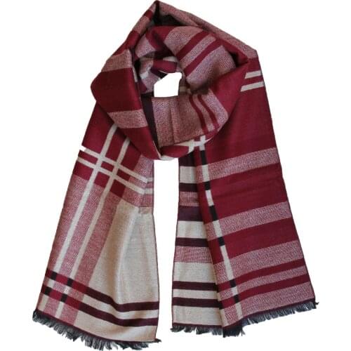 Scarf Men Wool Black Beige Burgundy Red 100 Cashmere Long Lines Winter Warm Soft Chic Scarves Long Style Trendy