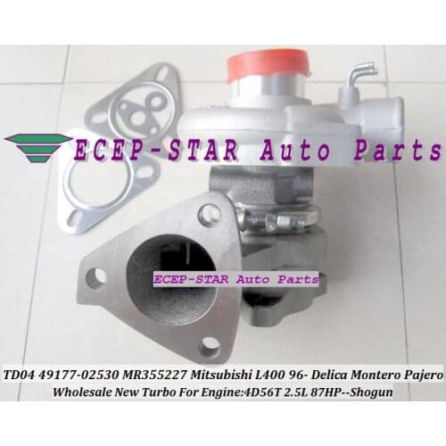 TD04 49177-02530 49177-02531 MD168053 MR355227 For Mitsubishi L400 1996- DELICA MONTERO PAJERO SHOGUN 4D56 W I/C 2.5L 87HP