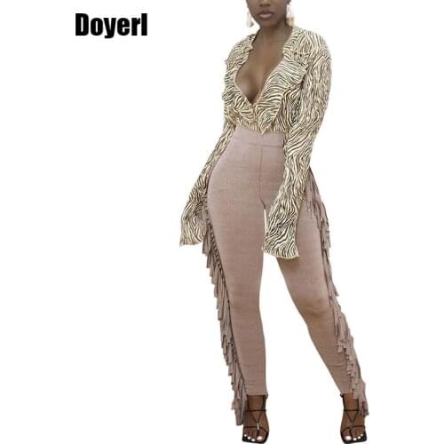 Tassel Skinny Pencil Pants Women High Waist Office Wear Streetwear Long Casual Trousers Stretch Pants Capris Pantalones De Mujer