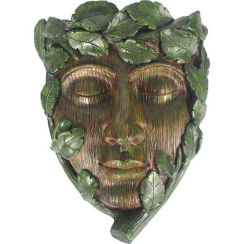 Highly Refined Carved Man Tree Face Realistic Resin Courtyard Decoration Props Outdoor Garden Wall Decoration