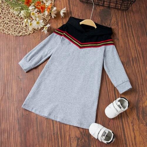 YOYOSHOW 2021New Readystock Autumn & Winter girls dresses fashion clothes girl outfits set 2-6 years old girl hoodie dress