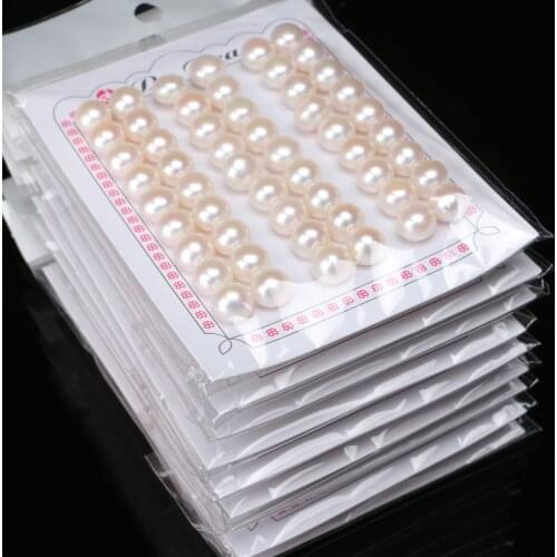 2-6mm Factory Wholesale Price Button Pearl Half Drilled Hole Loose Freshwater Pearl Natural Cultured Button Pealrs White Color