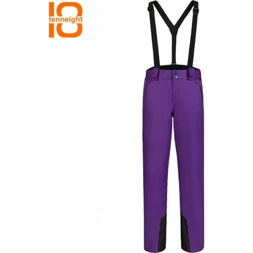TENNEIGHT Women Skiing Pants warm Skiing Snowboard pants Outdoor Waterproof snow Trousers Detachable Suspenders Winter Ski Pants
