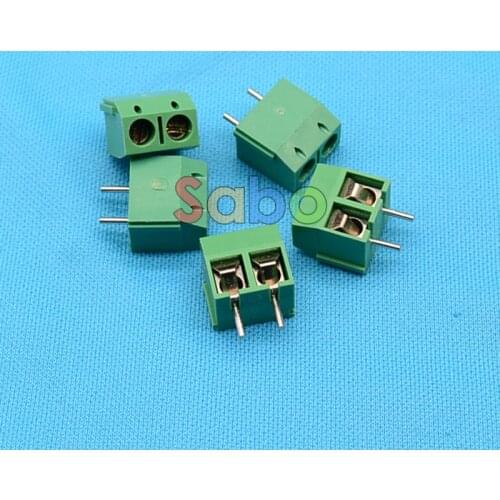 10PCS 5.08-301-2P 301-2P 2 Pin Screw Green Terminal Block Connector 5mm Pitch
