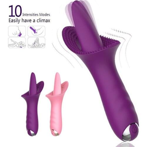 10 Speed Quiet Clitoris Stimulator Sex Toys Silicone Tongue Suction Vibrator Massage Masturbation G-Spot Vibrating for Women