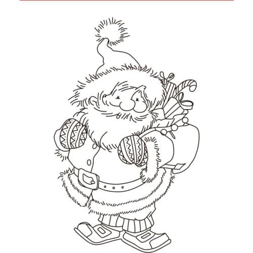 10x8 Santa Claus New Transparent Clear Rubber Stamp Sheet Cling Scrapbooking Photo Album PaperCard DIY Craft