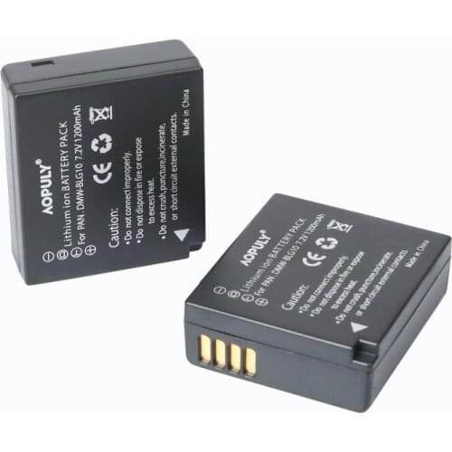 2 x AOPULY DMW-BLG10 DMW BLG10 BLG10 Camera Battery for Panasonic LUMIX GF5 GF6 GX7 LX100 GX80 GX85 D-Lux (Type 109) Bateria