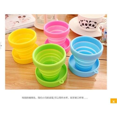 240ML Water bottle Outdoor Travel Camping Silicone Retractable Folding Telescopic Collapsible Drinking bottle