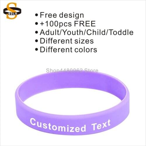 300pcs/lot 12mm Width High Quality Personalized Rubber Silicone Bracelets For Parents