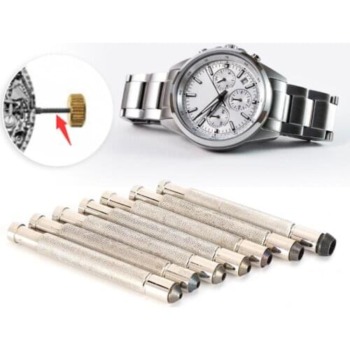 7pcs 3.0mm-7.0mm Watch Crown Winder Screw Manual Mechanical Winding Watch Crowns Watch Repair Tool Kit for Watchmaker