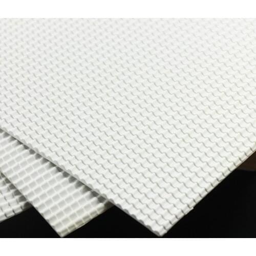 ABS42 2pcs ABS Plastic Styrene Plasticard Roof Tiles Sheet 215mm x 300mm White Architectual