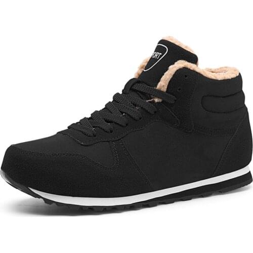 Men Boots Mens Shoes Sneaker Winter Shoes Ankle Boots Snow Boots Flat Casual Warm Plush Plus Size Fur Boots for Men Black Blue