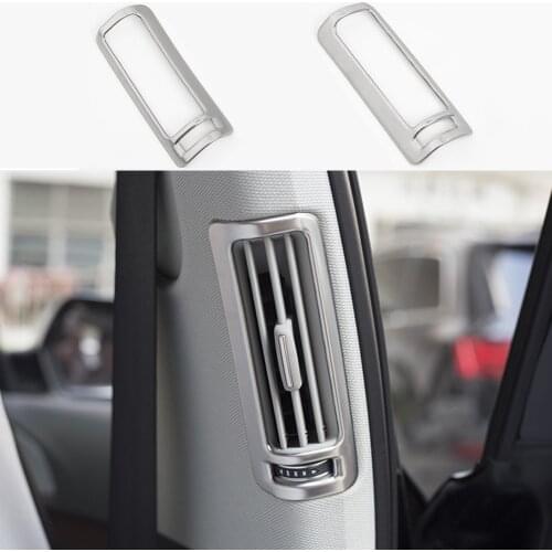 For Audi A6 C6 C7 2009-2018 Q7 2016-2019 Car B-pillar Air Outlet Decoration Stickers Trim Cover Stainless Steel Car Styling