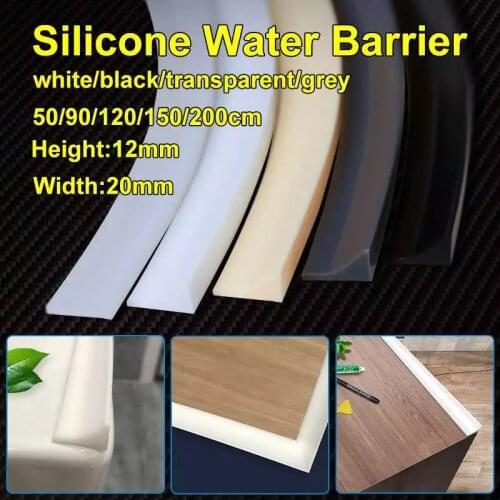 Home Water Retention System Silicone Threshold Water Dam Self-adhesive Bath Shower Barrier Retainer Seal Strip Bathroom Stopper