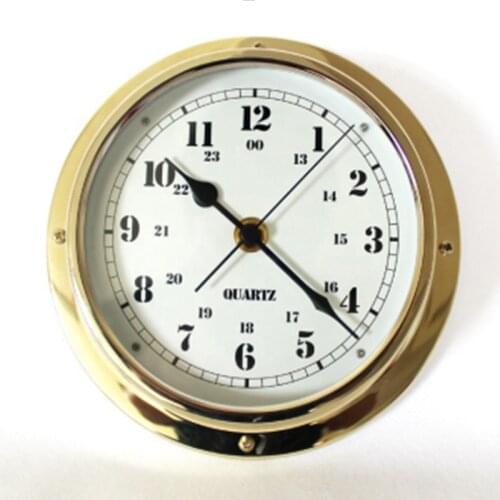 IMPA 370204 marine brass wall quartz clock for ship
