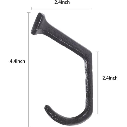 Hook Crafts Door Bedroom Hanger Hook for Clothes Coat Hat Bag Towel Hanger Bathroom Wall Hook RackCast Iron Large Hooks