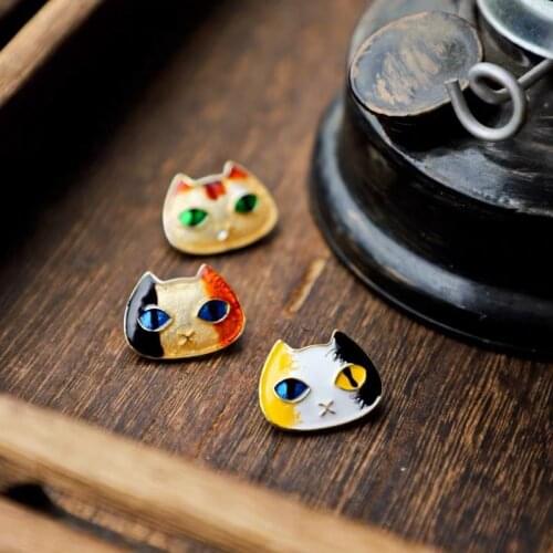 Muylinda Scarf Badge Pin Animal Banquet Jewelry Fashion Metal Pins Enamel Cat Brooches For Women