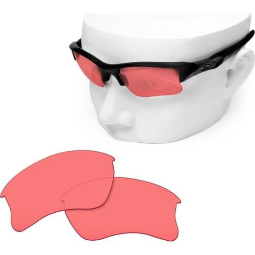 OOWLIT Replacement Lenses of HD Pink for-Oakley Flak Jacket XLJ Sunglasses