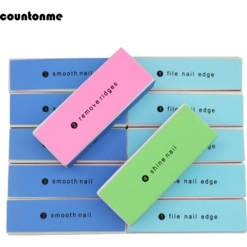 15Pcs Nail Buffers Sponge Block Colorful 4 Way Nail File Buffing Polishing Block Sanding Sandpaper Nail Art Manicure Care Tools