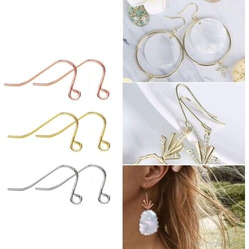 Sterling Silver Copper-plated Semi-finished 9-character Ear Hooks Handmade DIY Earrings Ear Jewelry Accessories M12 Wholesales