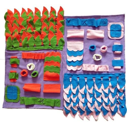 Pet Dog Sniffing Mat Cat Toys Looking For Food Play Toys Relieve Stress Puzzle Training Blanket Sniffing Dog Cat Toys Pad Mats
