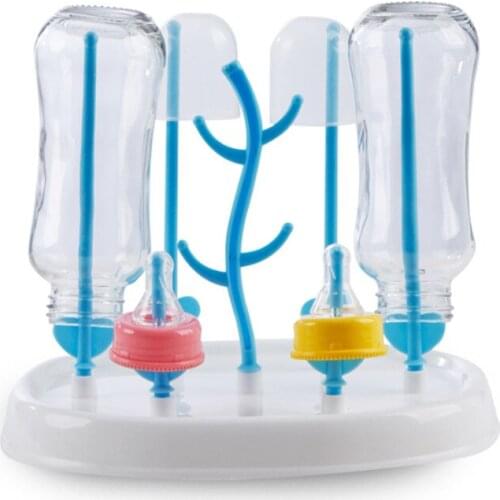 Bottle Dry Rack Babys Milk Feeding Bottle Drain Drying Racks Blue Green Infant Bottle Cleaning Dryer Drainer Storage Drying Rack