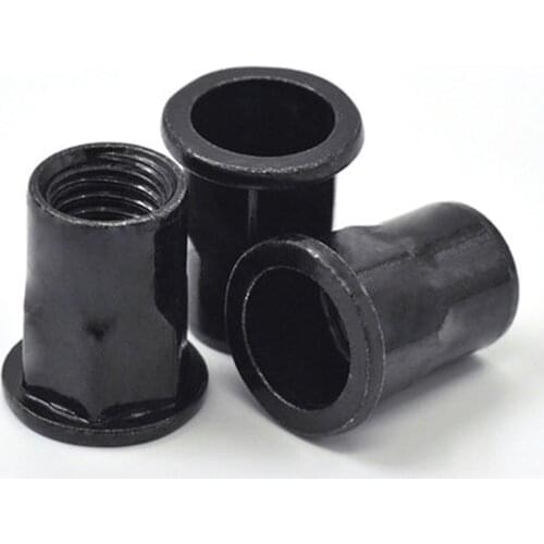 Pull Riveting Nuts countersunk head Big edge half hexagon sleeve sleeves through hole closed Nut Black M4-M10