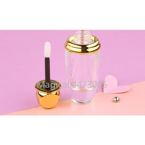 10/30/50pcs Round Gold Glass LIP Gloss Bottle Empty Makeup DIY Lip Glaze Tube Cosmetics Container Lipgloss Shell Packaging